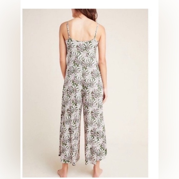 Anthropologie Jessie Cream & Green
Floral Cropped Wide Leg Jumpsuit size XS - Picture 3 of 16